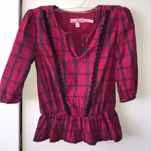 👑Juicy Couture Pink Plaid Top👑